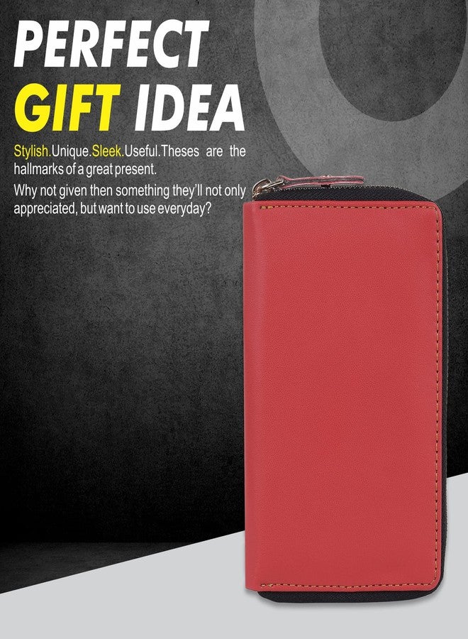 TnW Small Bi-Fold Women's Purse Wallet Card Organizer Female Hand Clutch Women/Ladies/Girls Wallets Credit Card Holder (Red) - Image 5